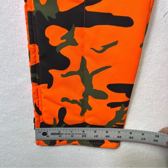Camo Camouflage Orange Hunting Pants SafTbak Chiller Killer Mens 30-32 USA - Picture 8 of 11